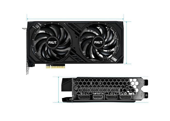 ვიდეო ბარათი: Palit RTX 4060 Dual (NE64060019P1-1070D), 8 GB- ITGS